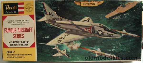 Revell 1/50 Douglas A-4D (AD4) Skyhawk with Bullpups Famous Aircraft Series, H179-98 plastic model kit